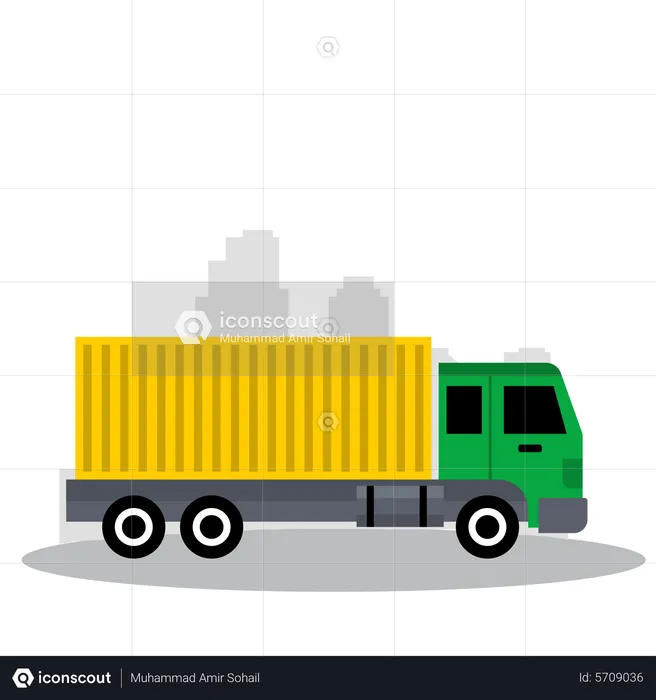 Container Truck  Illustration