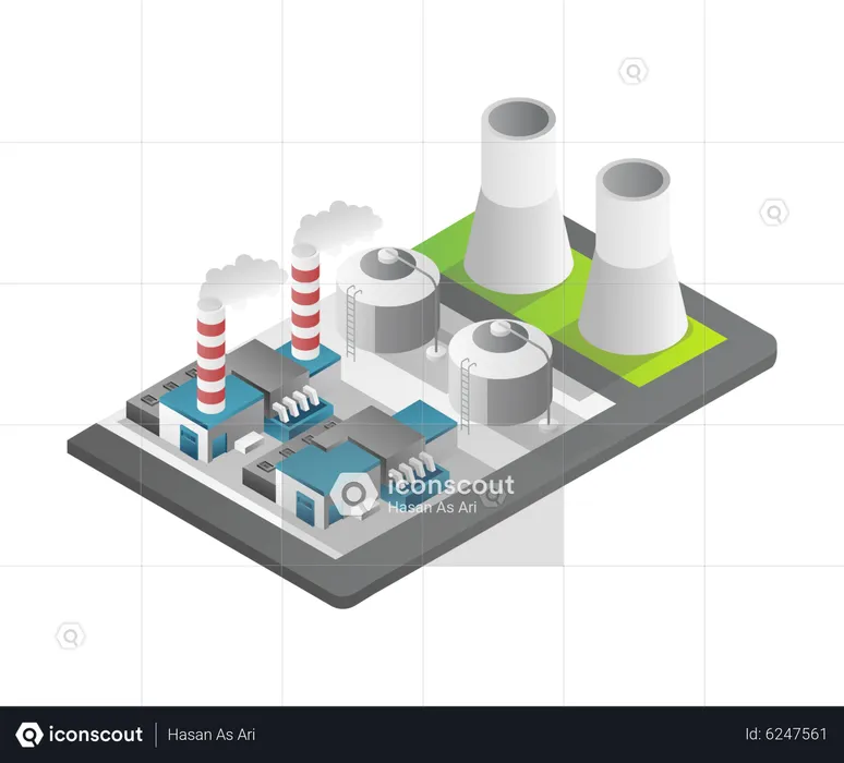 Contaminación de la industria del gas  Ilustración