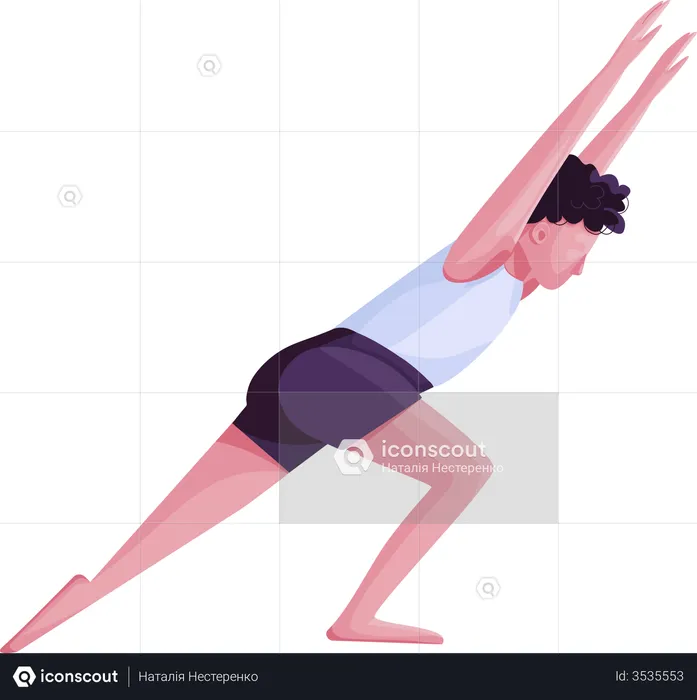 Contemporary dance male performer  Illustration