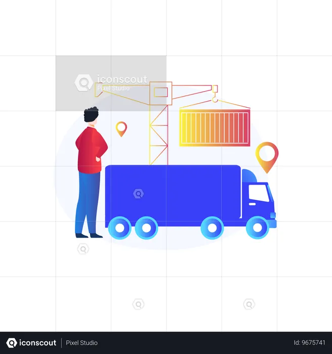 Conteneur de fret  Illustration