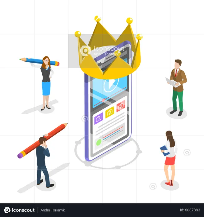 Rey del contenido  Ilustración