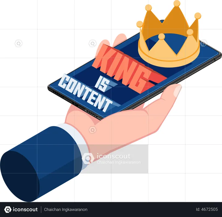 Content is king marketing  Illustration