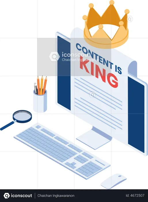 Content is king marketing  Illustration