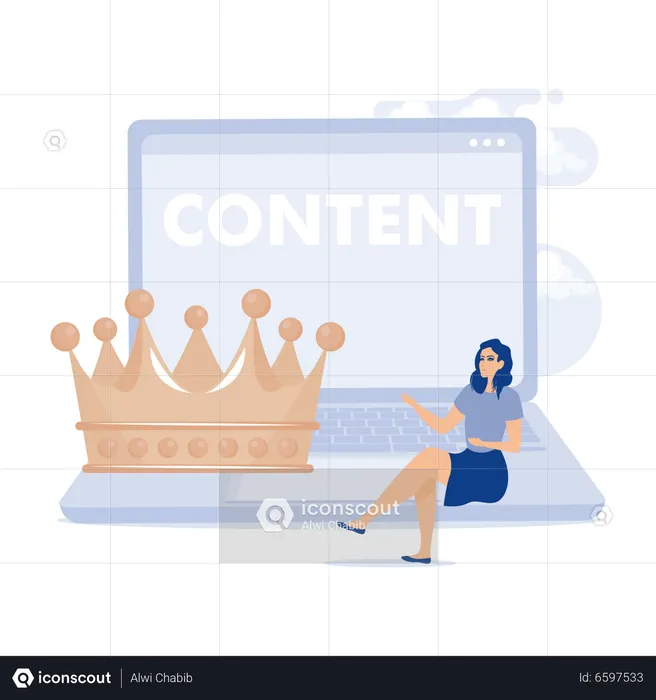 Content strategy for advertising and marketing  Illustration