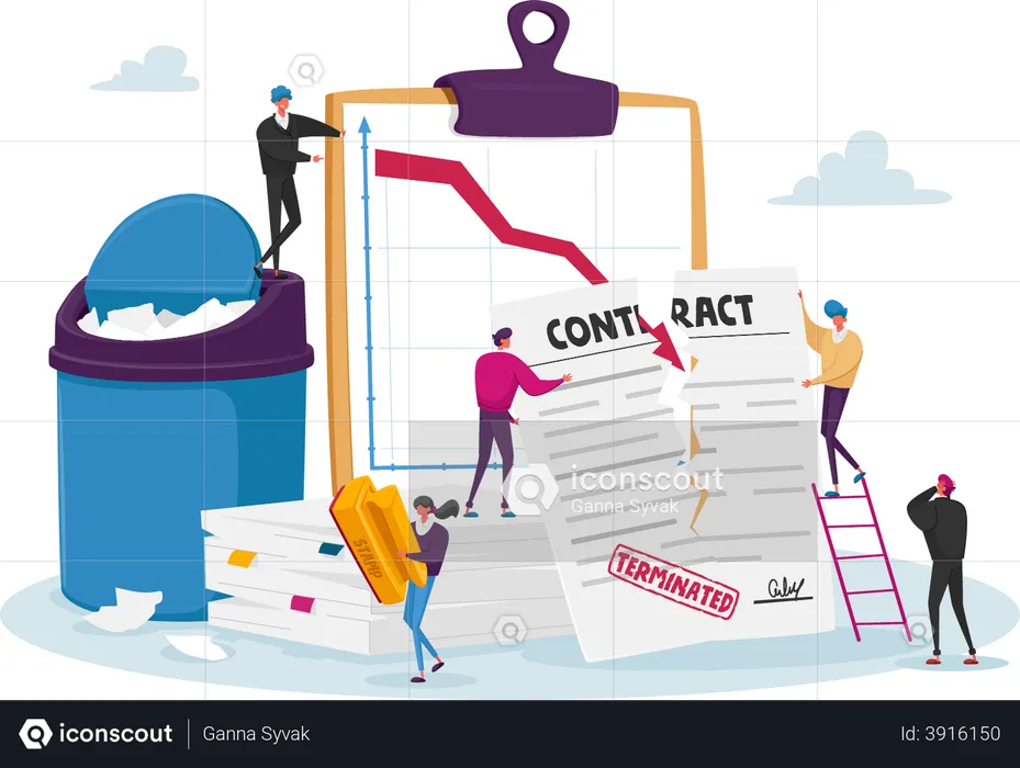 Contract termination due to business loss  Illustration