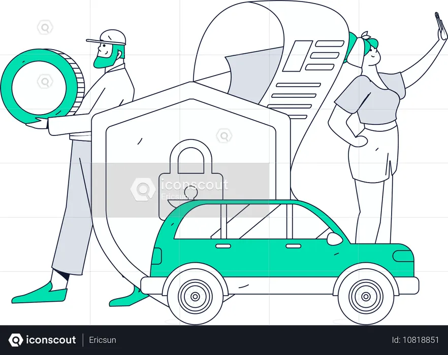 Contrat d'assurance automobile  Illustration