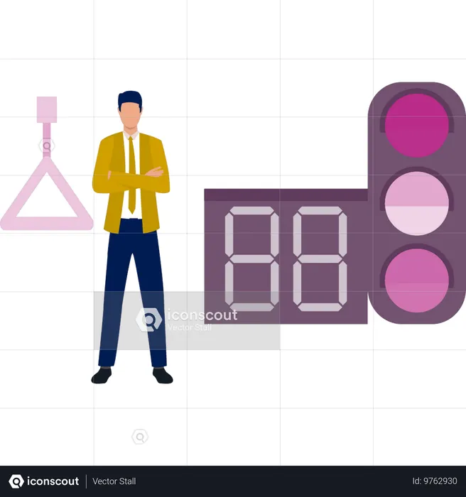 Controller of traffic signal lights  Illustration