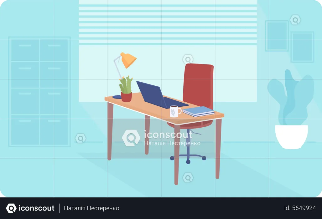 Convenient director office room  Illustration