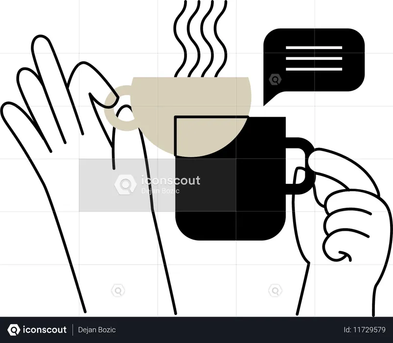 Conversa de chá  Ilustração