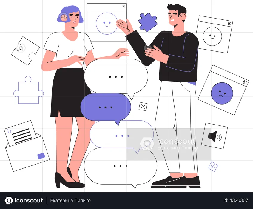 Conversation by email  Illustration