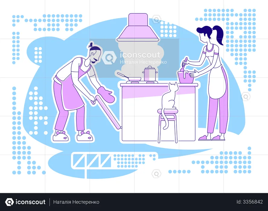 Cook together  Illustration