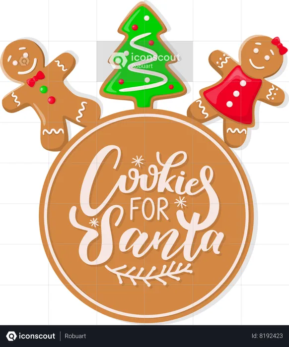 Cookie for Santa Claus  Illustration