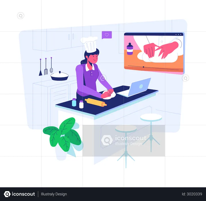 Cooking at Home  Illustration