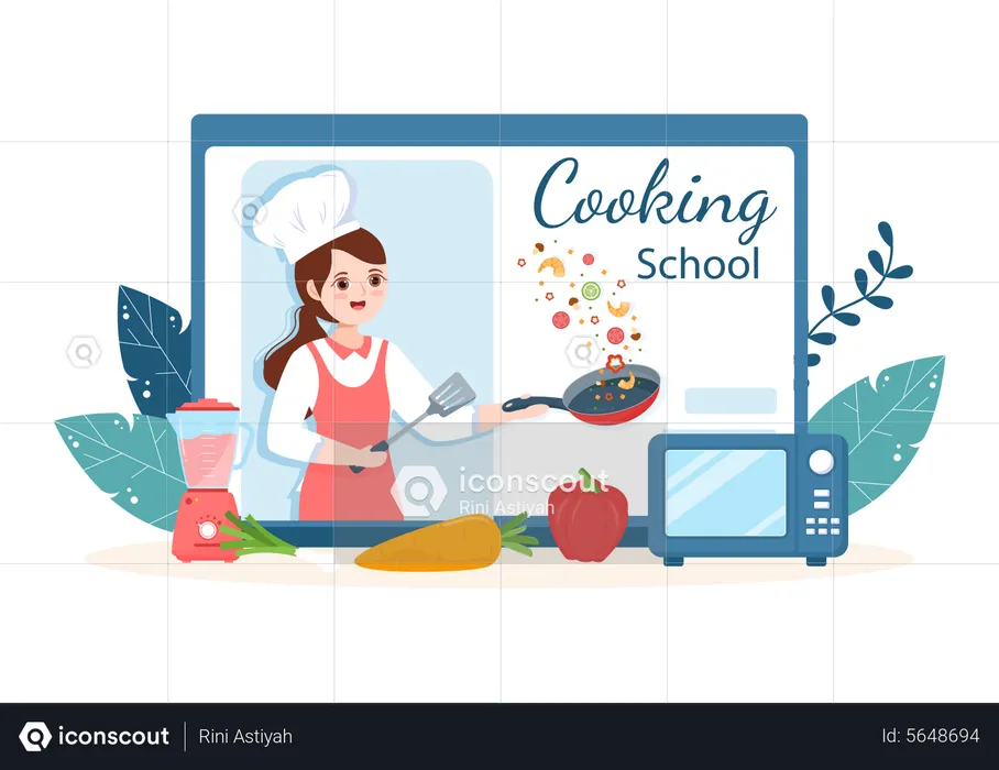 Cooking School  Illustration