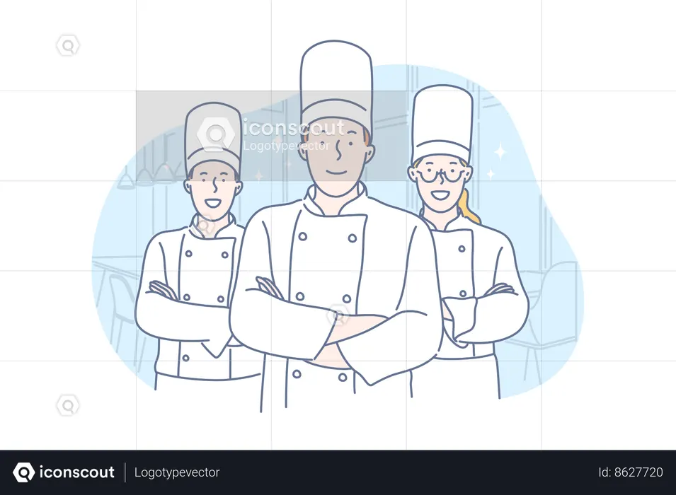 Cooking team  Illustration