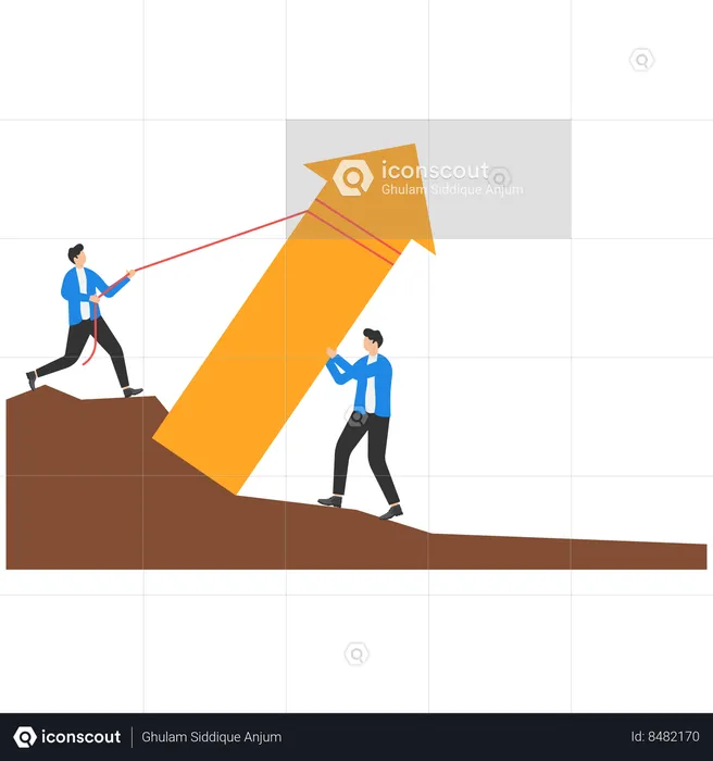 Cooperation and Business teamwork  Illustration