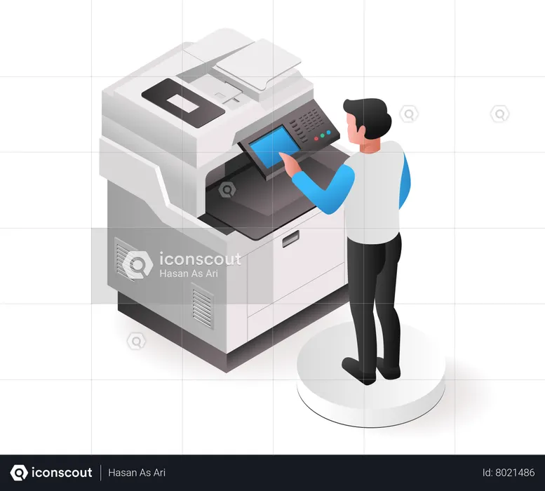 Copier Operator  Illustration