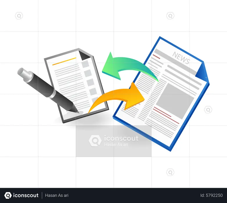 Copying the latest information  Illustration