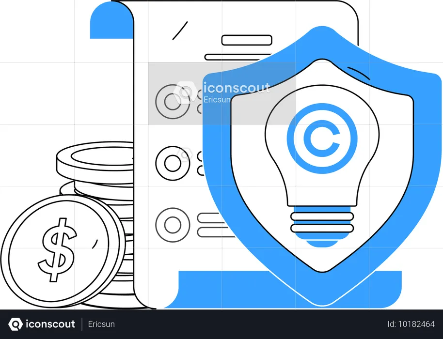 Copyright law and payment  Illustration