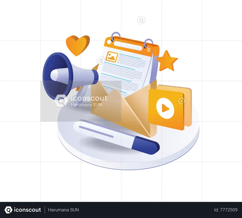 Copywriting digital marketing technology email  Illustration