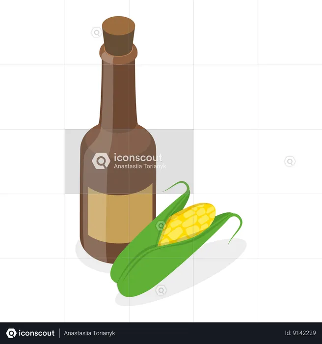 Corn Oil Bottles  Illustration