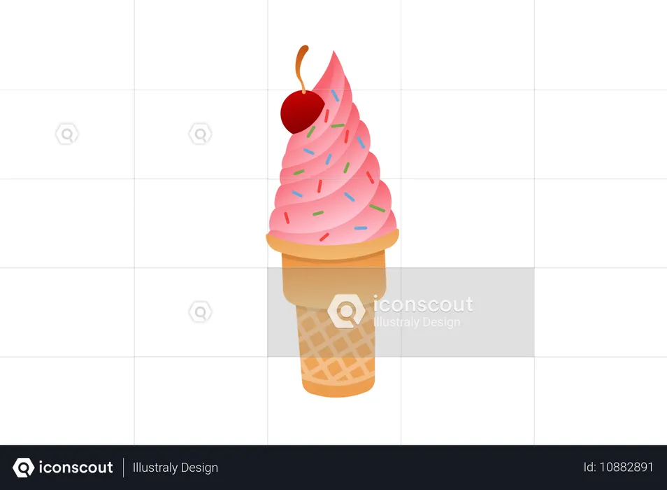 Cornet de glace  Illustration