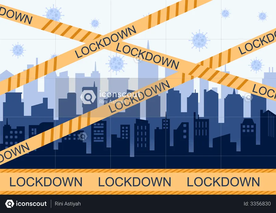 Bloqueio corona  Ilustração