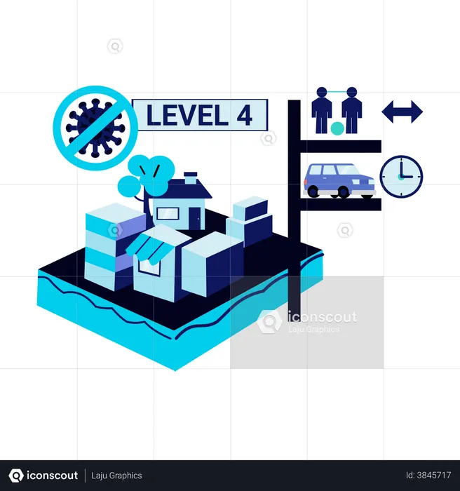 Corona lockdown guidelines  Illustration