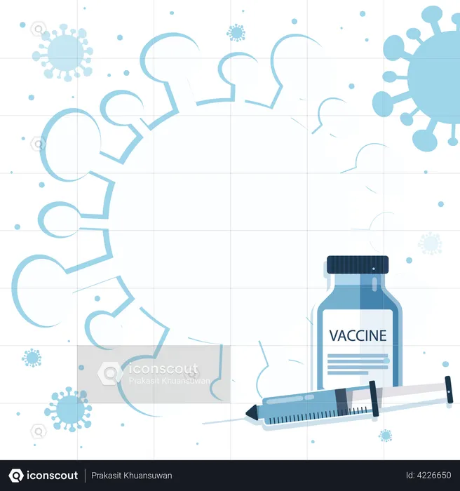 Corona vaccine  Illustration