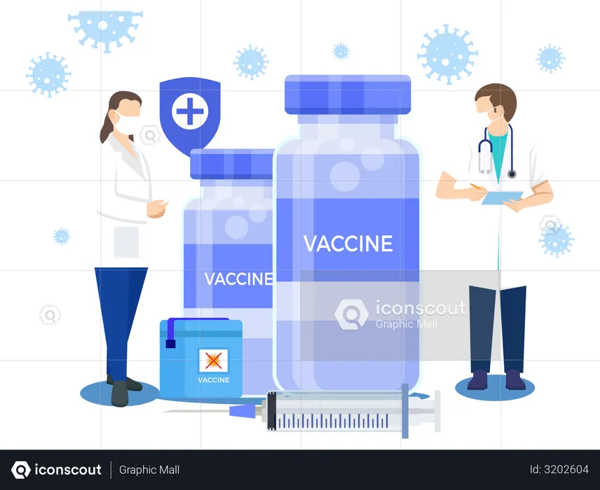 Corona Vaccine  Illustration