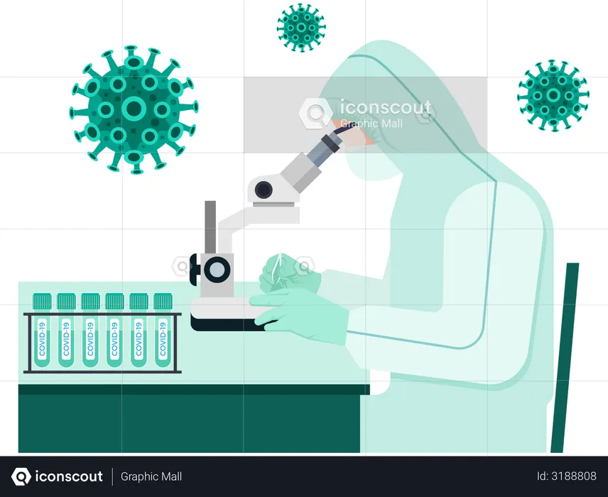 Corona Vaccine Research  Illustration