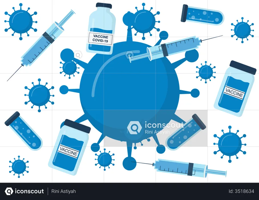 Corona virus Vaccination  Illustration