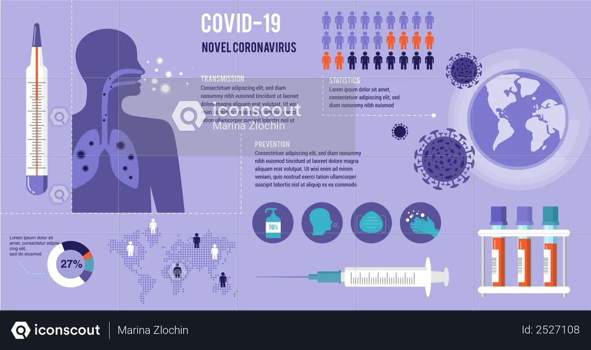 Coronavirus banner  Illustration