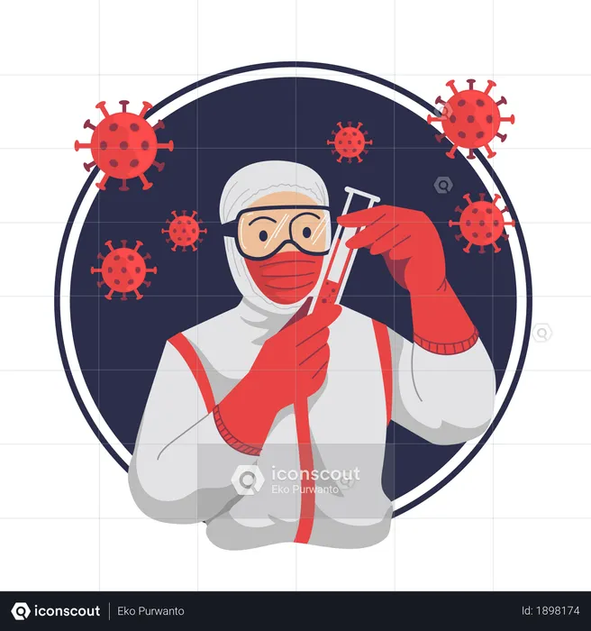 Coronavirus Blood Test Positive Infected  Illustration
