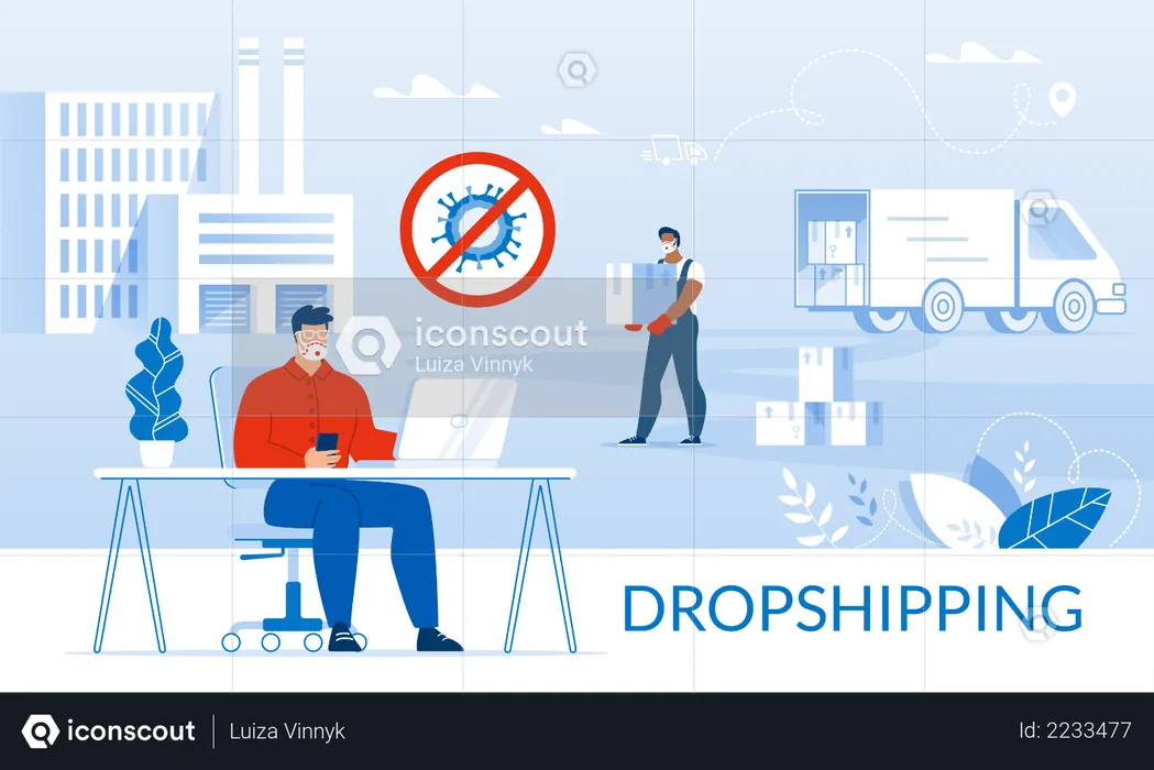 Coronavirus Influence on Drop shipping  Illustration