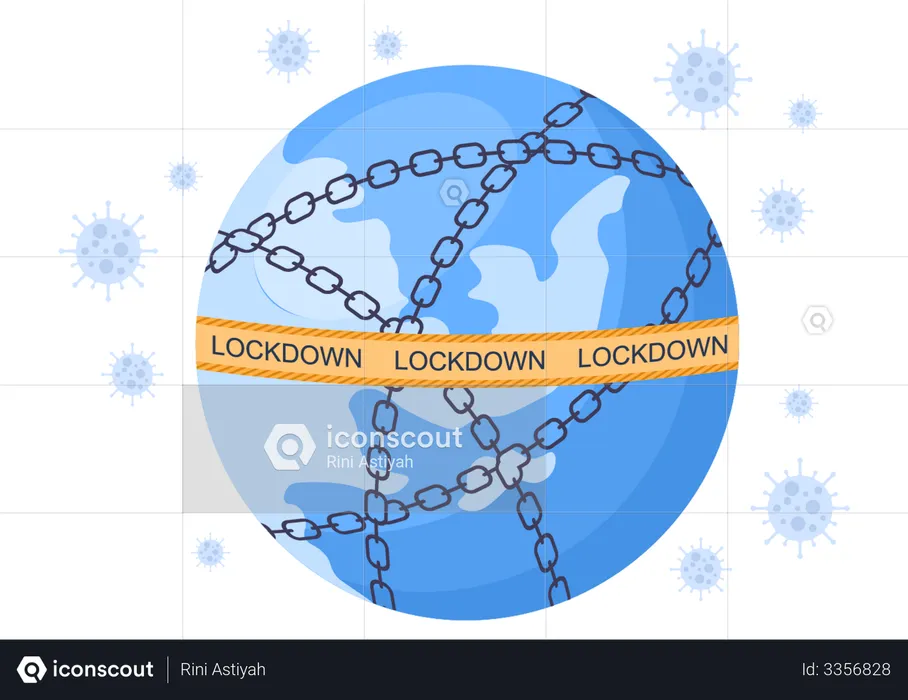 Coronavirus lockdown  Illustration