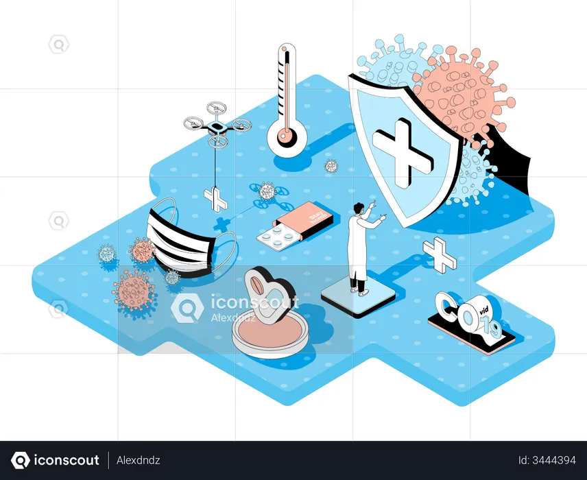 Coronavirus Pandemie  Illustration