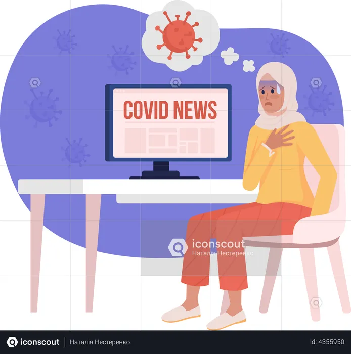 Coronavirus panic attack  Illustration