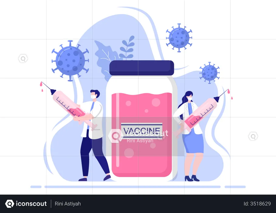 Coronavirus Vaccination  Illustration