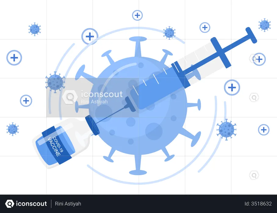 Coronavirus Vaccine  Illustration
