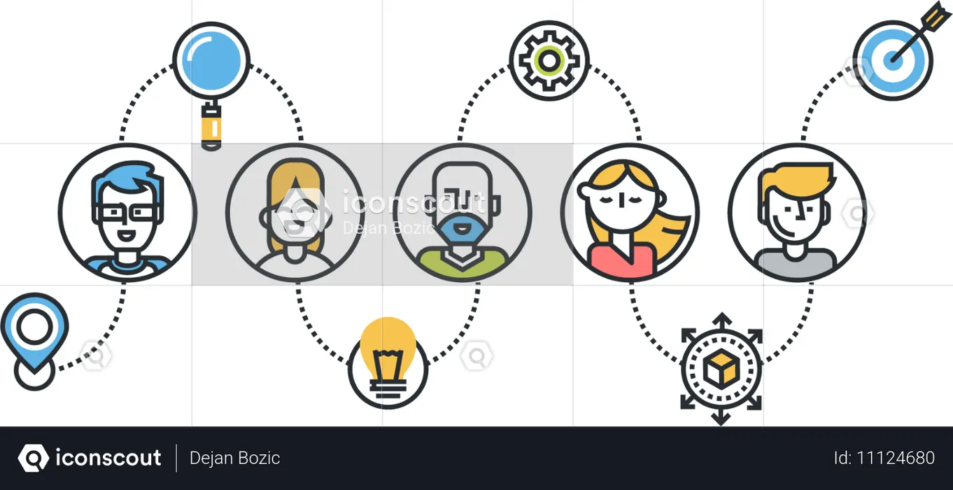 Corporate business workflow  Illustration