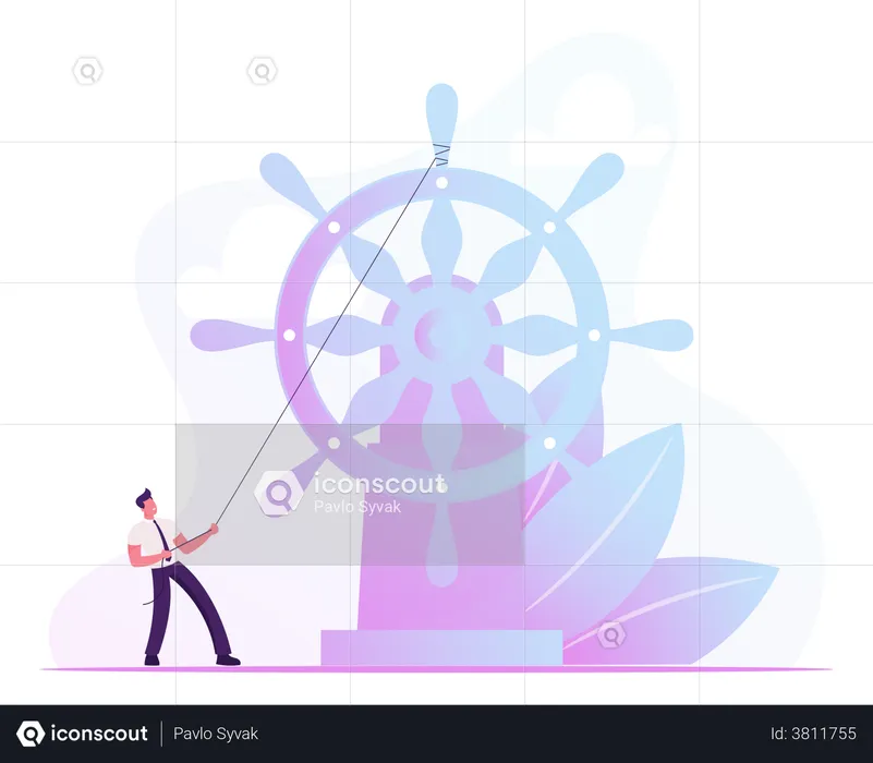 Unternehmensführung, Führung und Management  Illustration