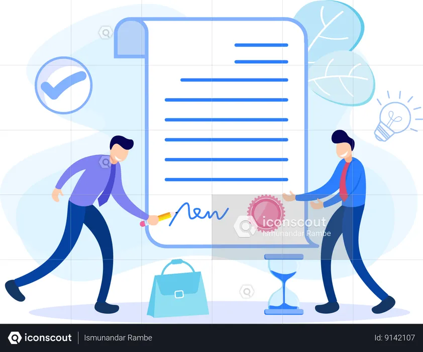 Corporate Partnership  Illustration