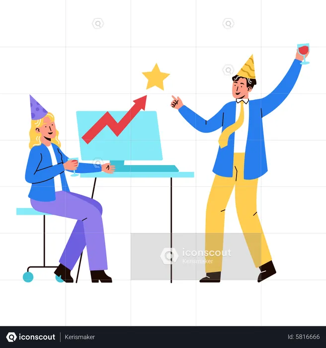 Corporate Party  Illustration