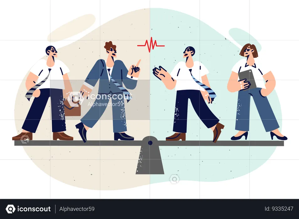 Corporate people doing business collaboration  Illustration