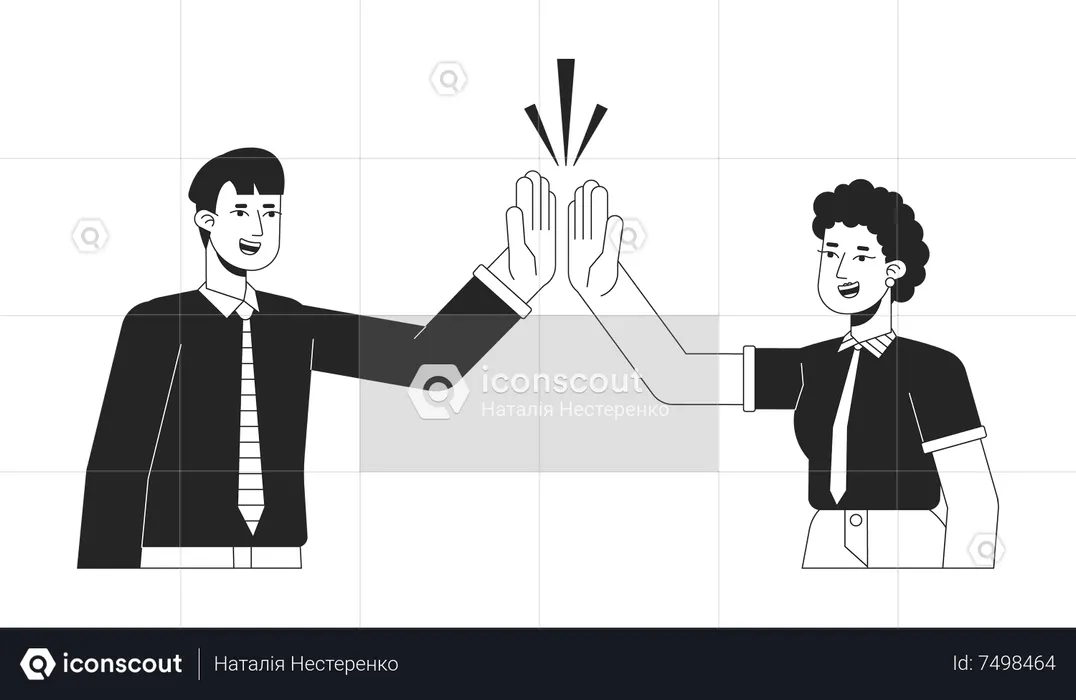 Corporate team building activity  Illustration