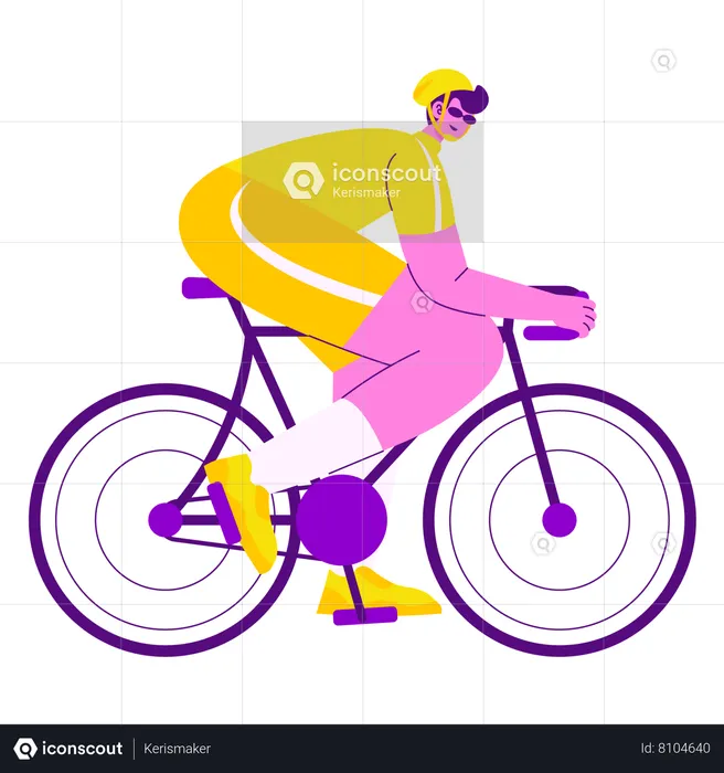 Corrida de bicicleta  Ilustração