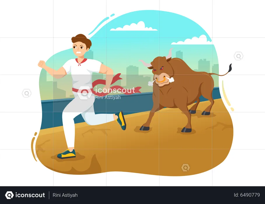 Correndo dos touros  Ilustração