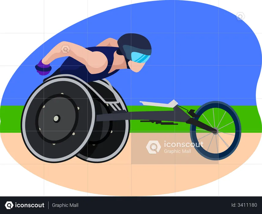Corrida paralímpica  Ilustração
