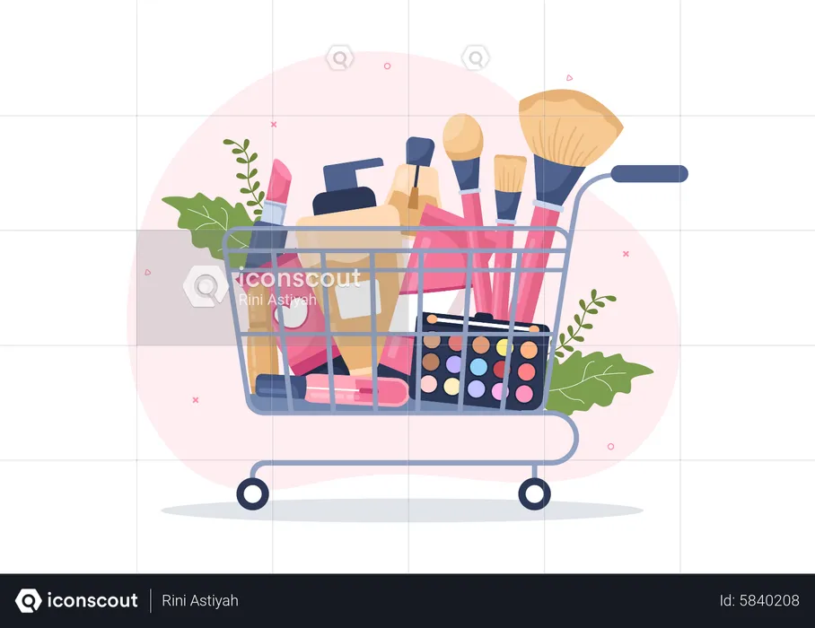 Cosmetics Product Shopping  Illustration